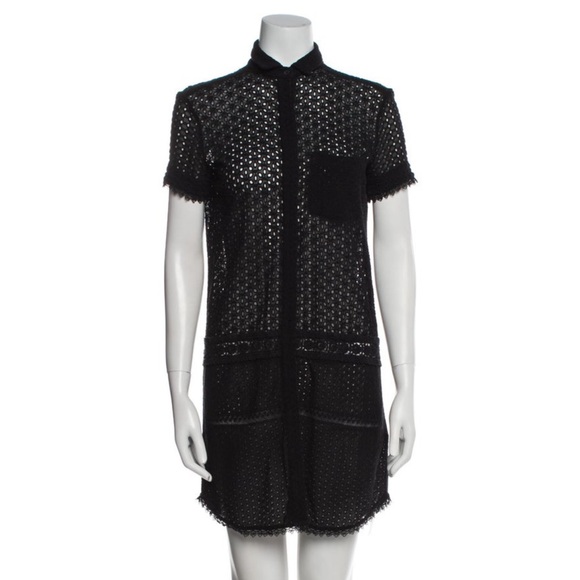 All Saints Dresses & Skirts - AllSaints Sheer Eyelet Shirt Dress Whimsygoth